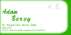 adam berey business card