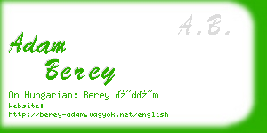 adam berey business card